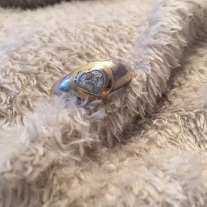 Hand Crafted Heart Diamond Ring 💍 Size 7.5